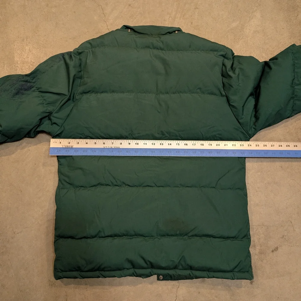 VTG 70s North Face Puffer Jacket Green Mens M Flaw Talon Zipper - Picture 11 of 12
